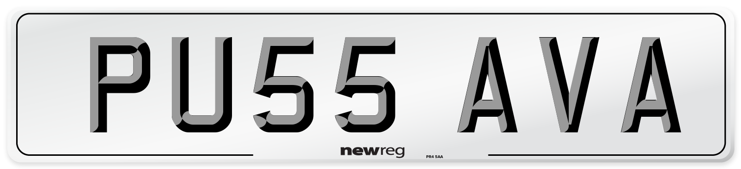 PU55 AVA Number Plate from New Reg
